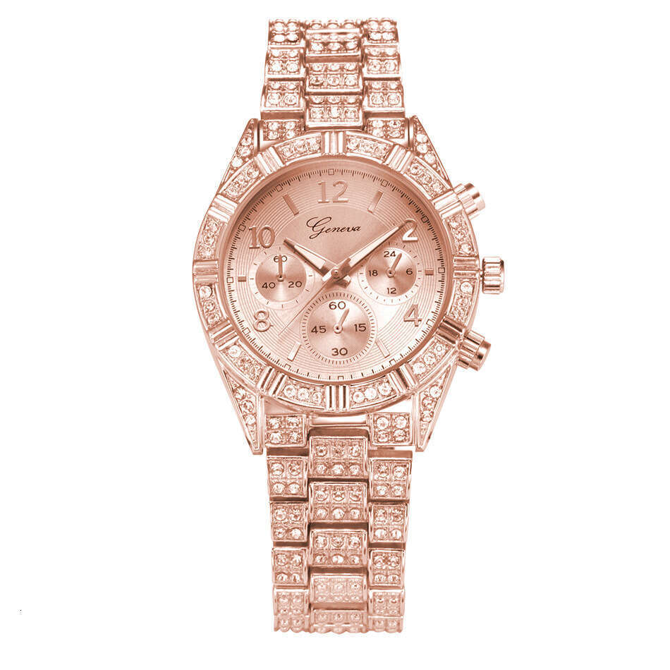Niche Light Luxury Style New Brand Men's Fashion Hip-Hop Diamond-Studded gold Quartz Watch