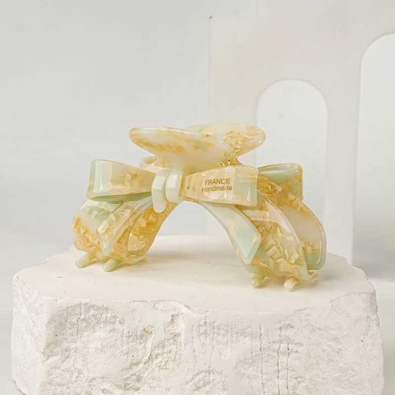 1PC French highend bow vinegar clip elegant temperament hair clip shark clip womens hair accessory hair clipW251028