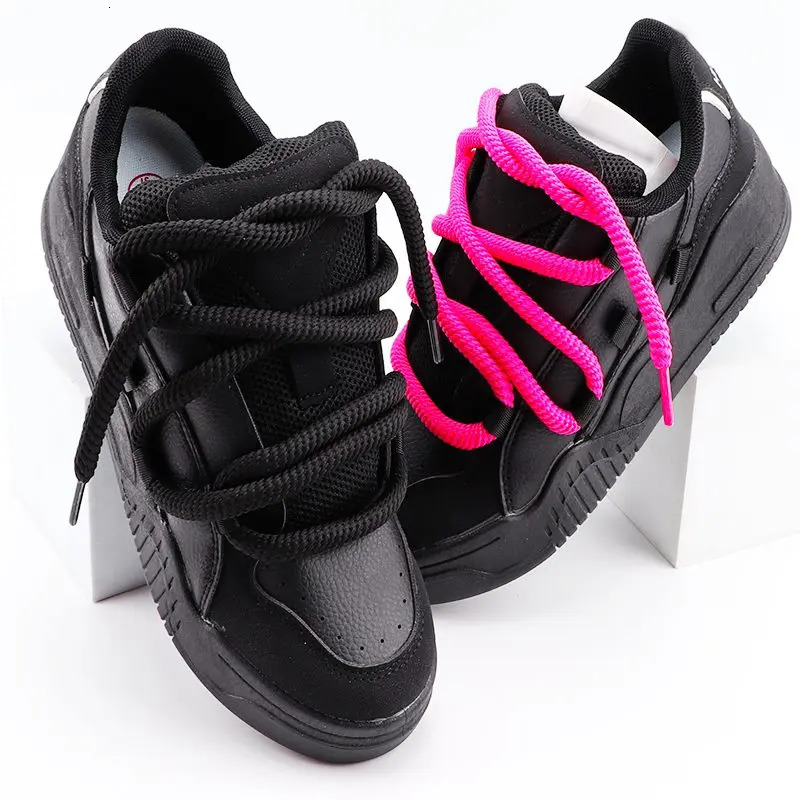 1Pair Round Shoelaces Quality 8mm Thicker Shoelace Sneakers Rope Laces 100120140160CM Boots Shoe laces Shoes Accessories 251029