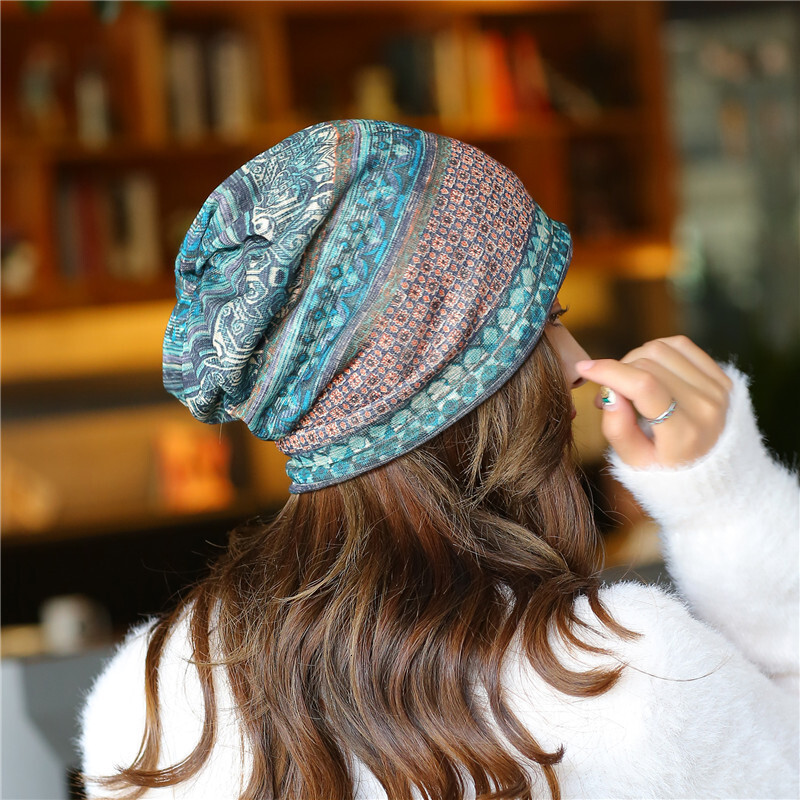 Women's Spring Summer Thin Pullover Breathable Bald Chemotherapy Slouchy Beanie Postpartum Headscarf Outdoor Hat