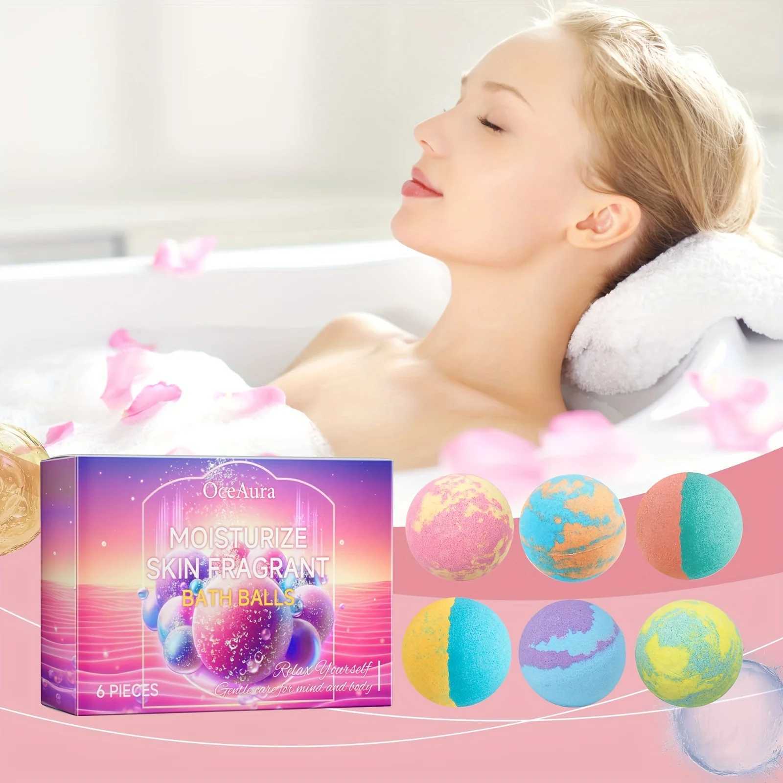 Bubble Bath Bombs with Lavender Scent LongLasting Moisturizing Deep Cleansing Bath Bomb for Bath 6Pcs L251029