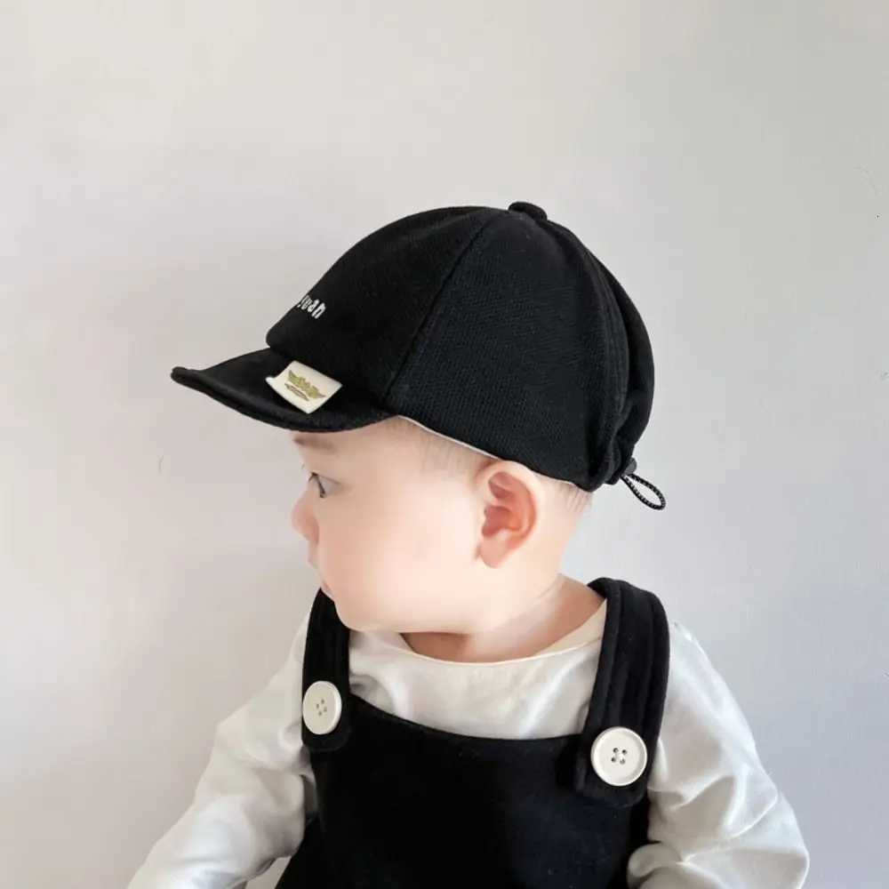 Casual Solid Color Baseball Cap Softbrim Simple Letter Duck Tongue Cap Adjustable Sun Hats for Baby251028