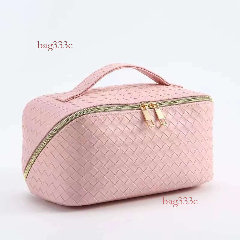 Lanjia- Large Woven Travel Toiletry Bag For Women - Portable, Waterproof Makeup And Cosmetic Organizer Fa47f
