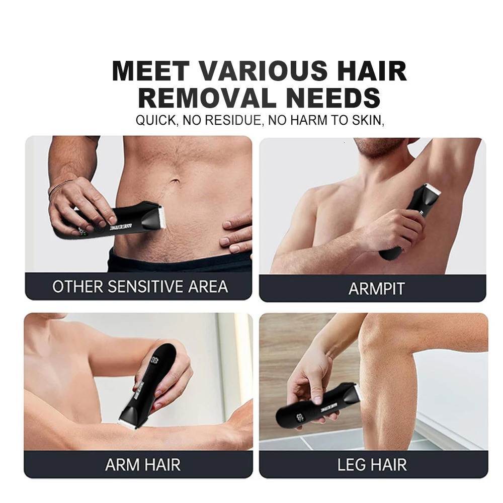 Body Hair Pubic Hair Trimmer for Men Women Painless Electric Body Bikini Shaver Waterproof TypeC Rechargeable Razor 251029