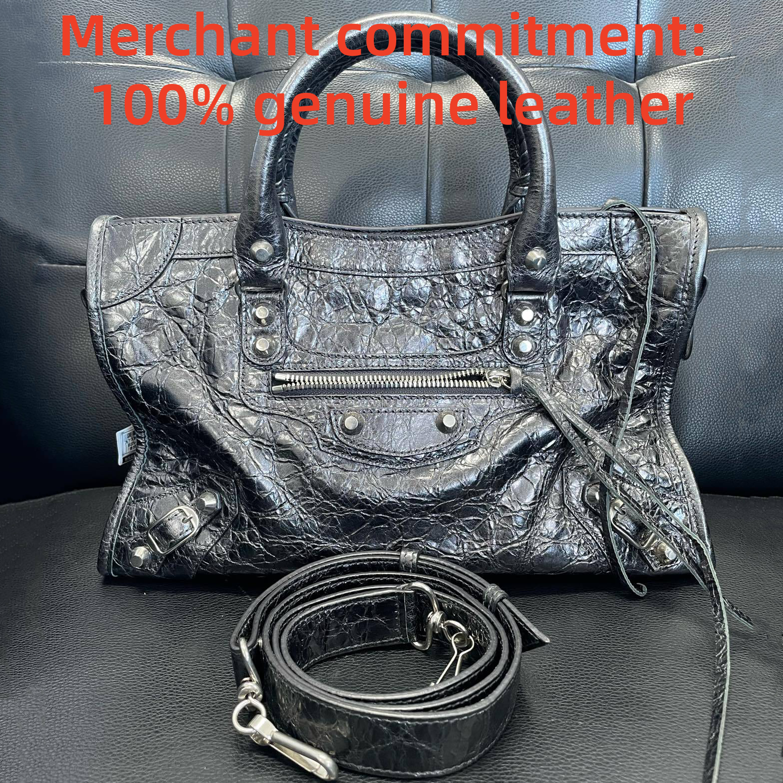 classic fashion genuine leather LE CITY tote bag Luxury Designer bags Womens mens rivet Motorcycle bags suede Clutch Bags Shoulder Bag high capacity weekend bag