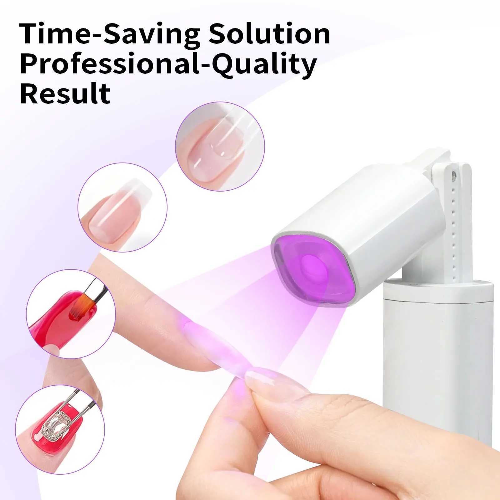 Professional Adjustable Stand Nail Lamp Cordless Rechargeable UVLED Light Mini Dryer for Home Salon Gel Polish J251117