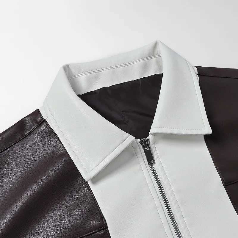 Mens PU Leather Jackets Spring Autumn Cycling Jacket New Fashion Design Outerwear European Style Motorcycle Leather CoatT251029