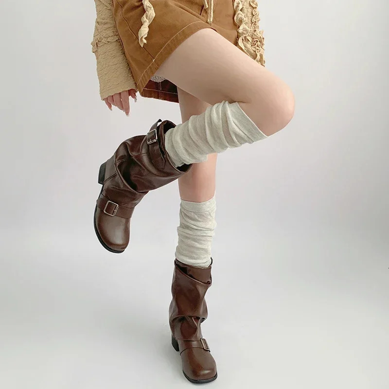 Night Teaching Room Foot Sock Womens Autumn Hose Gray Stepping Leg Warmer Ballet Sle White Pile Socks Calf Socks 251029