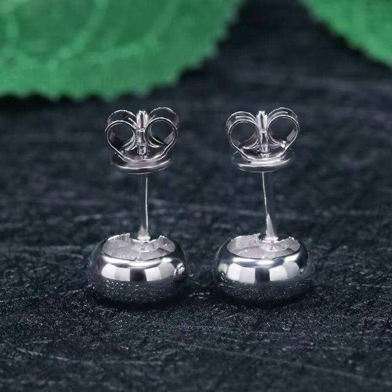 Hotselling 925 Sterling Silver Bezel Earring Setting Diamond Earrings Stud 05carat Bezel Set Moissanite Earrings for Women