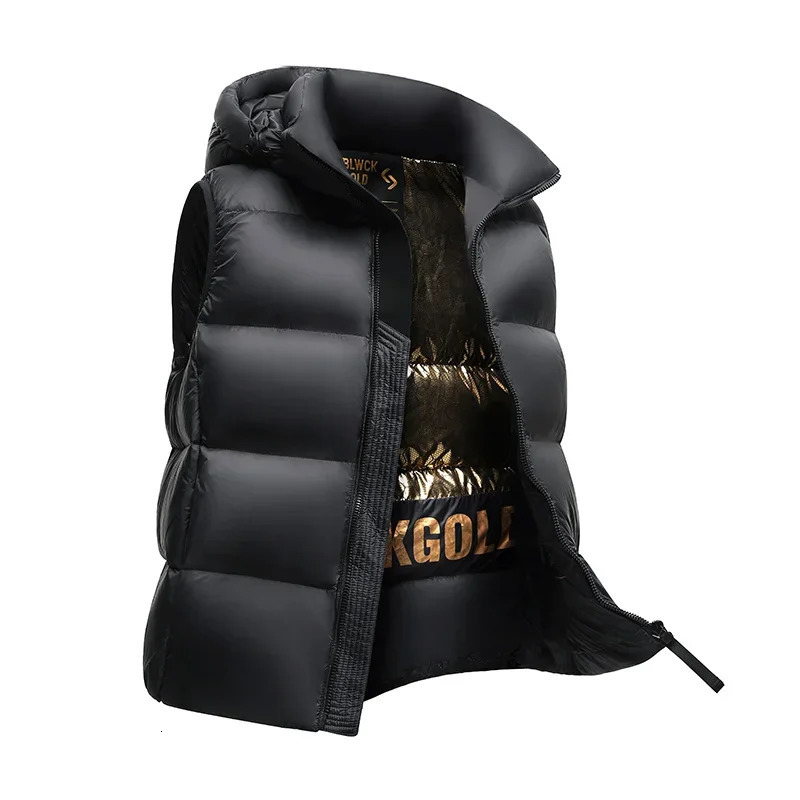 Sleeveless Autumn Winter White Duck Down Vest Jackets Thicken Men Coats Detachable Hood Mens Puffer Jacket Warm Hooded Jacket 251024