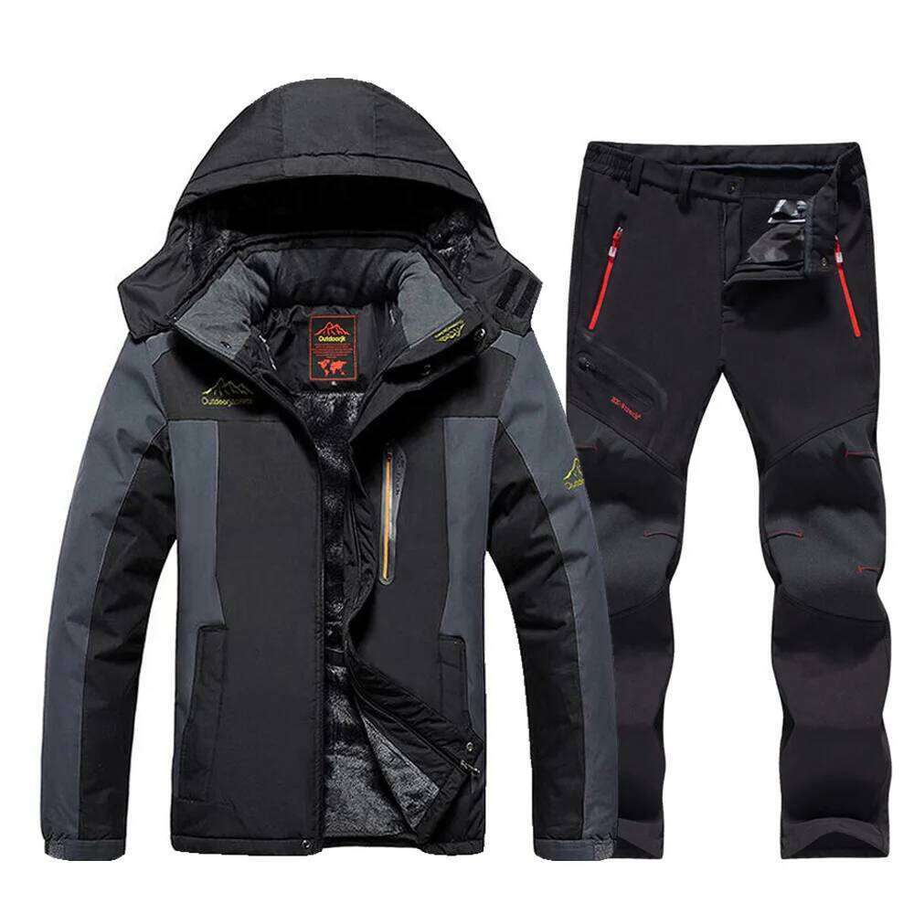 New Women Men Winter Warm Snowsuit Trekking Skiing Snowboarding Wear Sets Windproof Waterproof Costumes Ski Jackets Pants Suit