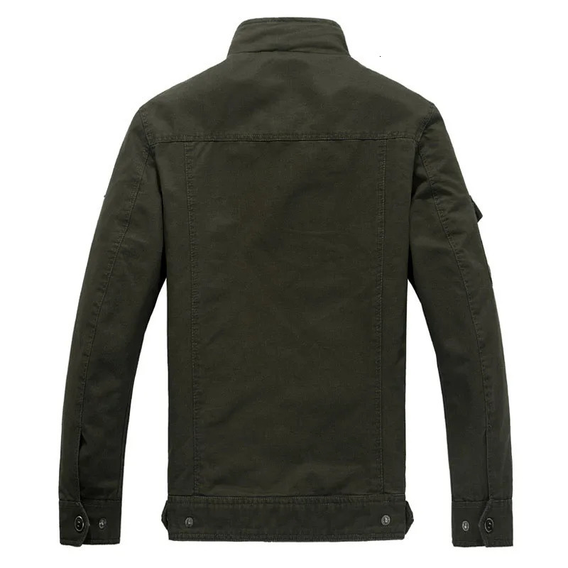 Highquality mens military jacket multipocket collar embroidered sleeve pilot tooling plus size cotton jacket men 251029