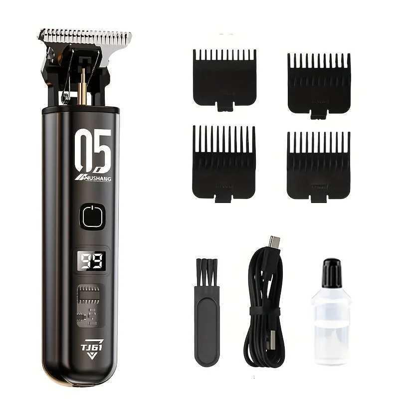 Professional mens electric hair cutter set 1 piece with LED display screen mens electric shaving blade gap free hairdressin M251029