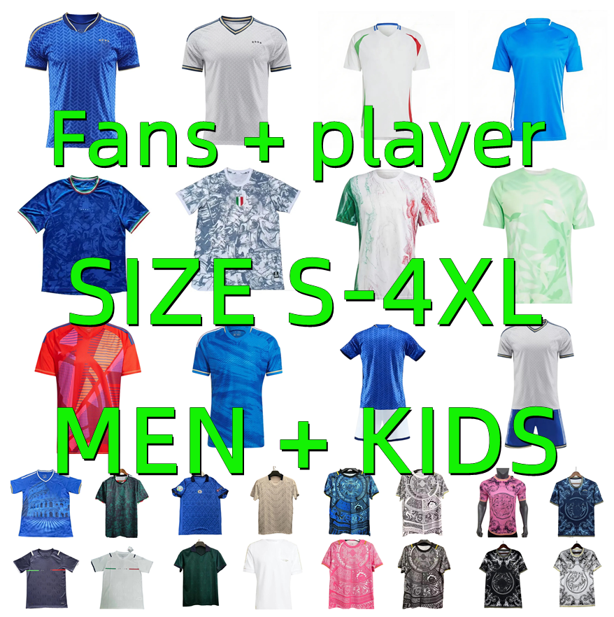 2025 2026 Italy maglia Soccer Jerseys 24 25 26 27 RASPADORI Orsolini Casadei FRATTESI BARELLA RETEGUI Tonali BELOTTI Italia Football Shirt Men Kids player version