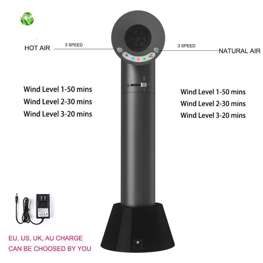 Outdoor Wireless Portable Hair Dryer with Hot and Cold Wind Switch for Home Travel Pet Baby Equipment W251029