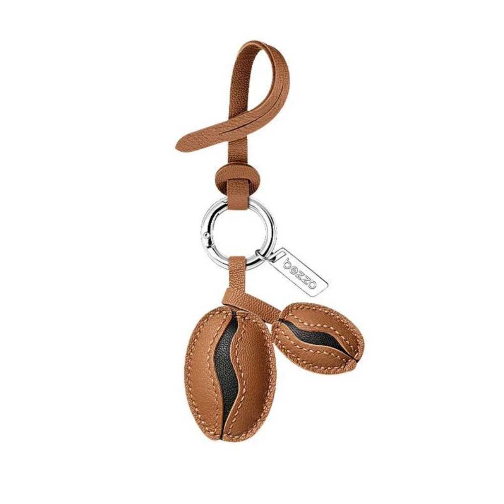 Cowhide Bag Charm Exquisite Coffee Bean String Pendant Keychain Allmatch Cute Backpack Pendant Bags Accessories HandbagW251029