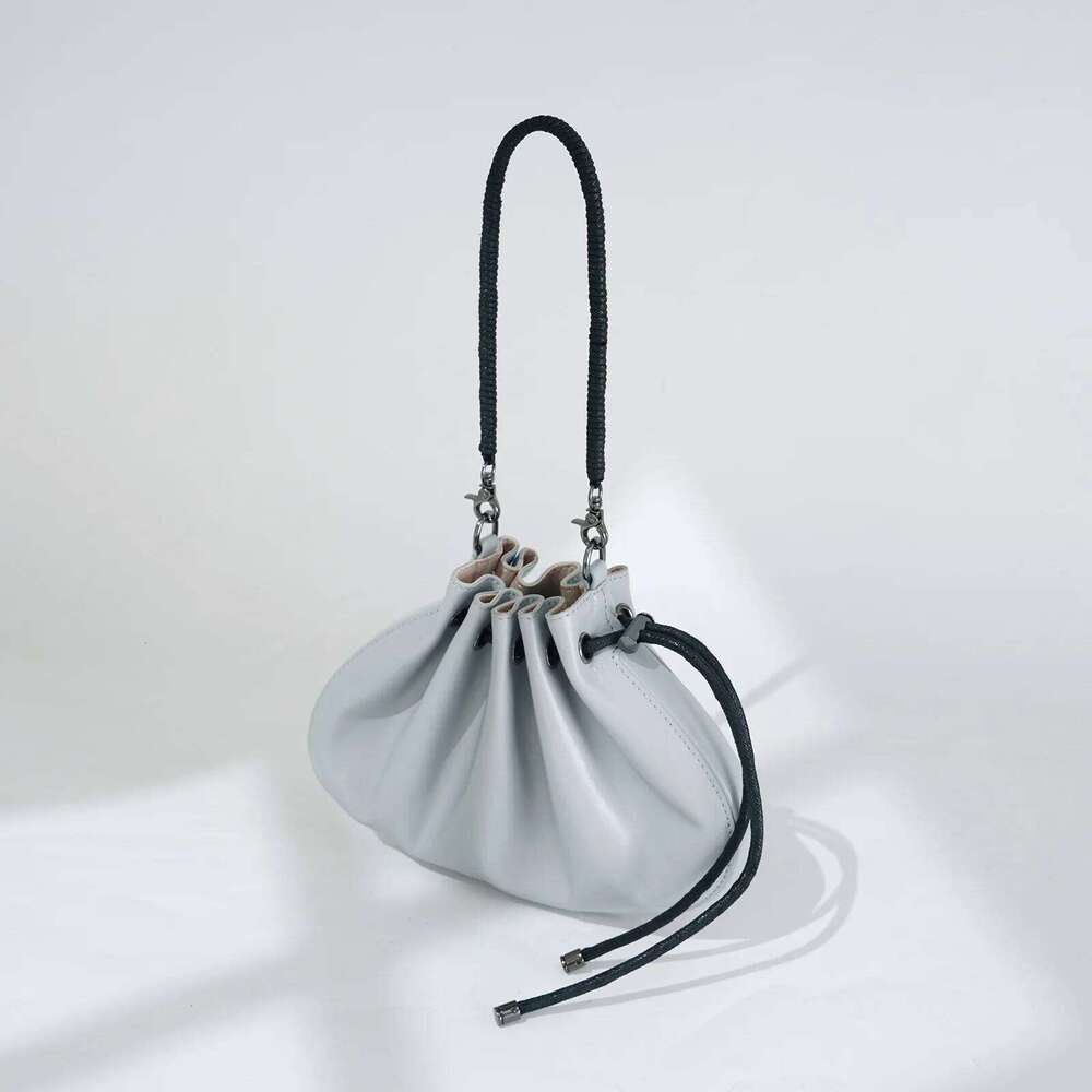 Sheepskin Drawstring Pleated Cloud Summer New Genuine Leather Vintage One-Shoulder Crossbody Bag Fashion Ladies Handbag 251029