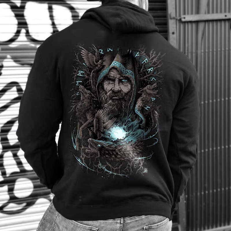 Hoodie Men winter Y2K Hip Hop Designer Women Gothic Skull Cartoon Pattern Print Black Ultra David Coat Men's Women's Gothic Pullover Clothin