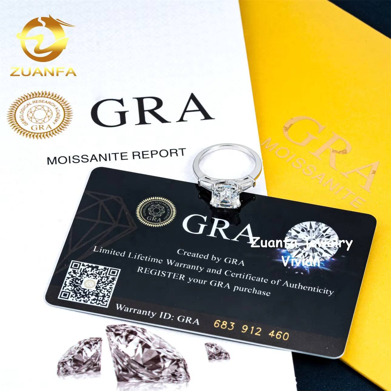 Pass Diamond Tester Buss Down Silver 925 D Color VVS Moissanite Diamond Fashion GRA Certification Luxury Women Wedding Rings