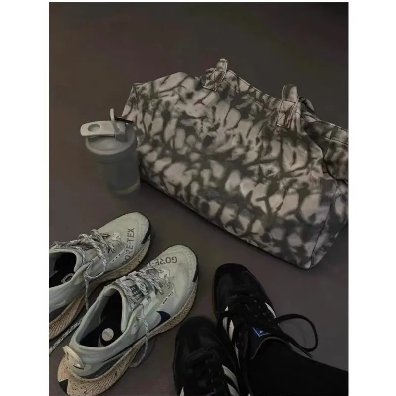 Yoga fitness canvas shoulder shopping bag with large capacity 251029