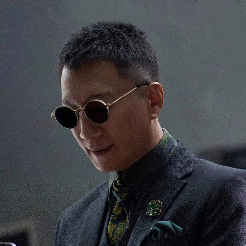 Vintage Polarized Sunglasses Men Round Retro UV400 Sun Glasses High Quality Alloy Eyewear Driving Fishing Sunglass 251013
