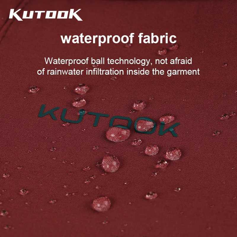 Kutook Autumn and Winter Outdoor Jacket Mens Mountain Climbing Hiking Windproof Mountain Fleece Waterproof Soft Shell Jacket J251029