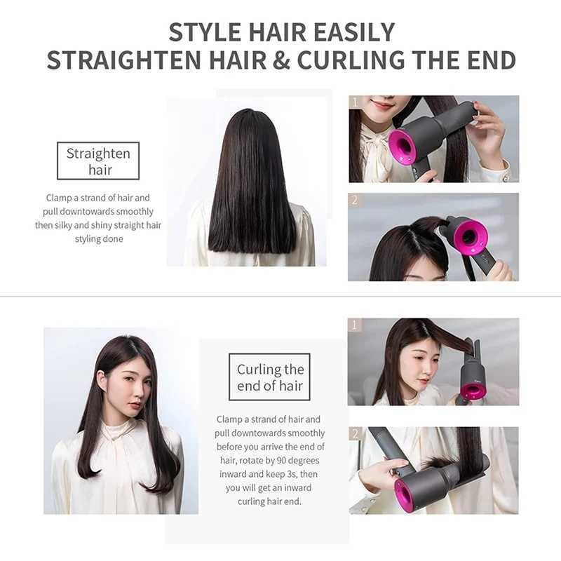 For 5 Hair Dryer Straight Hair Nozzle Straight Board ClipWide Tooth Comb Styling Toola52q W251029