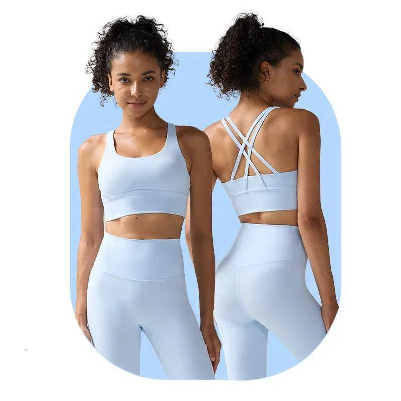 Hot Selling Womens Yoga Sets Cross Back Bra With High Waist Yoga Leggings Breathable Comfort Running Pilates Sports SuitXJ251029