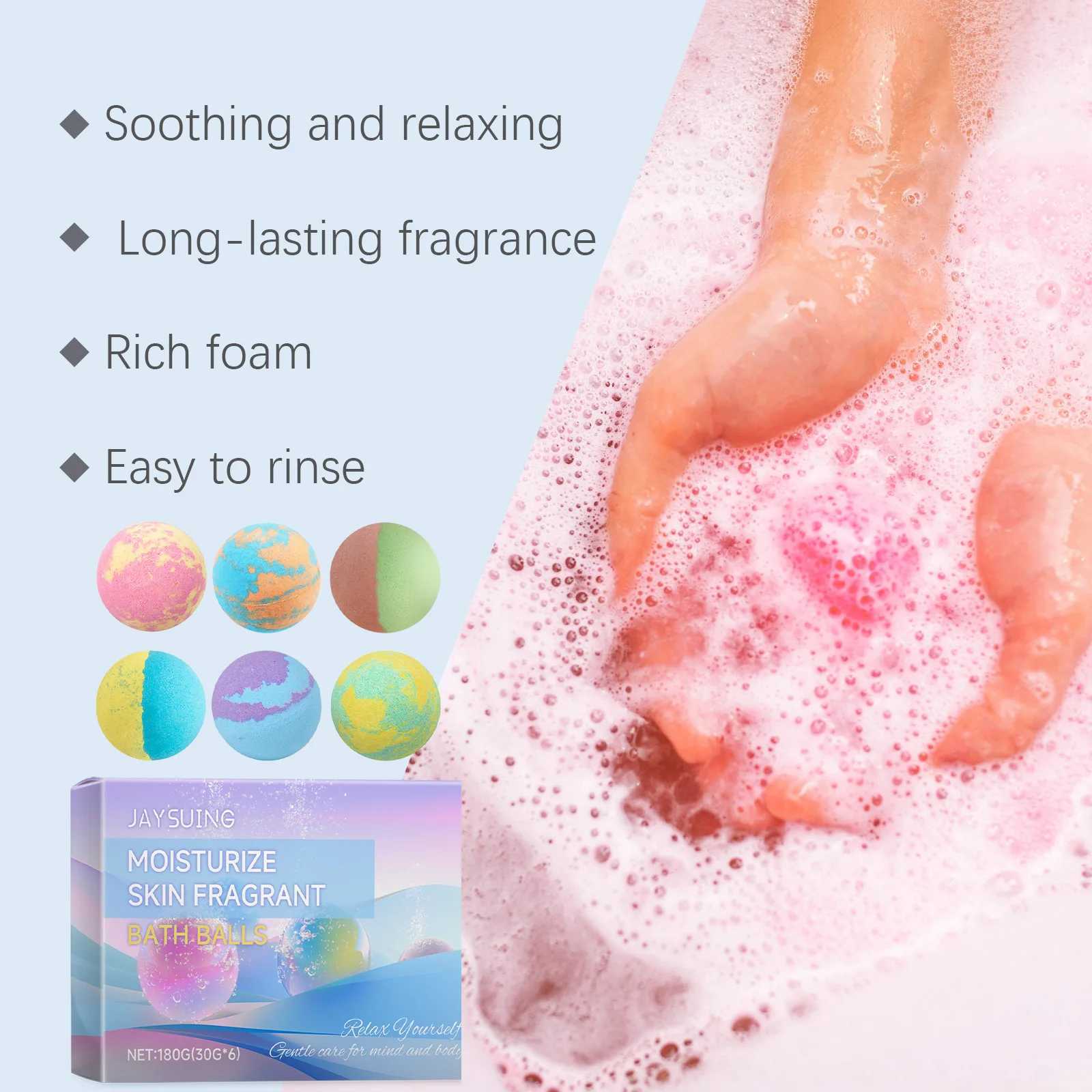 Bubble Bath Bombs Exfoliating Relief Relaxing Aromatherapy Shower Moisturizing Nourishing Fragrance Spa for Adults Body Cleanser L251029