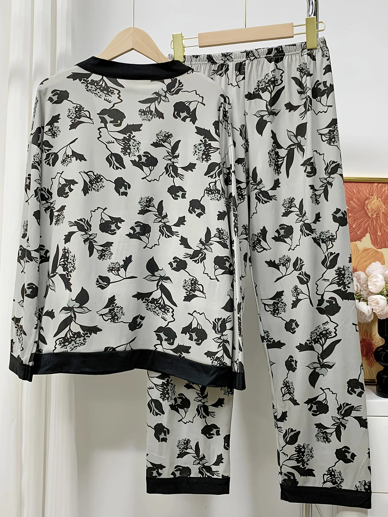 Style Womens HighAesthetic Pajamas Set for Autumn Winter Minimalist Casual Cute Sweet Loungewear 251029