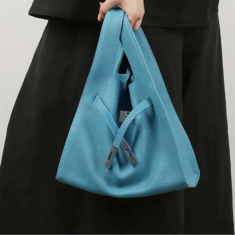 Genuine Leather Bucket New Niche Design Top Layer Cowhide Single Shoulder Crossbody Bag Fashionable Ladies Handbag 251029