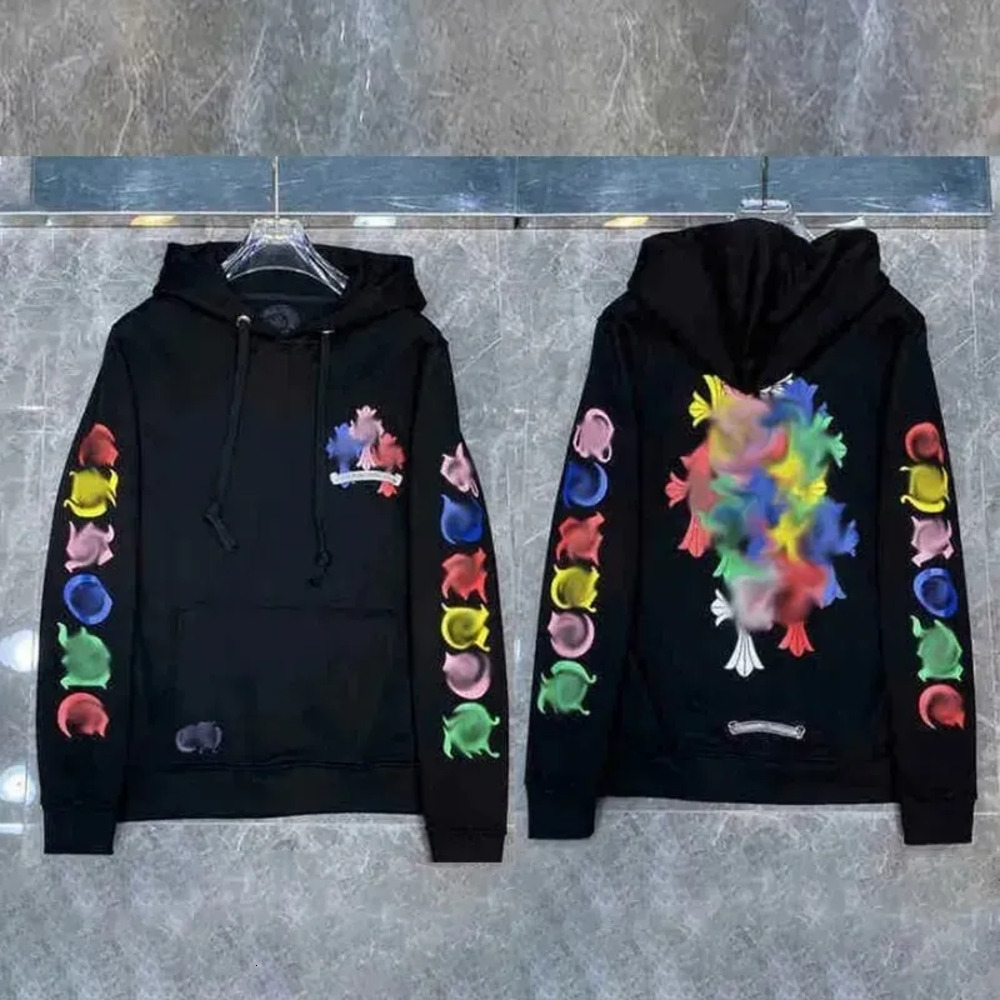 Chrome Hoodie Men's Designer Hoodieg Long Y2k Graphic Sweatshirts Pullovers High Street Letter Printed Zippers Long Sleeves Fashion Hip Hop Graffiti Tracksuit