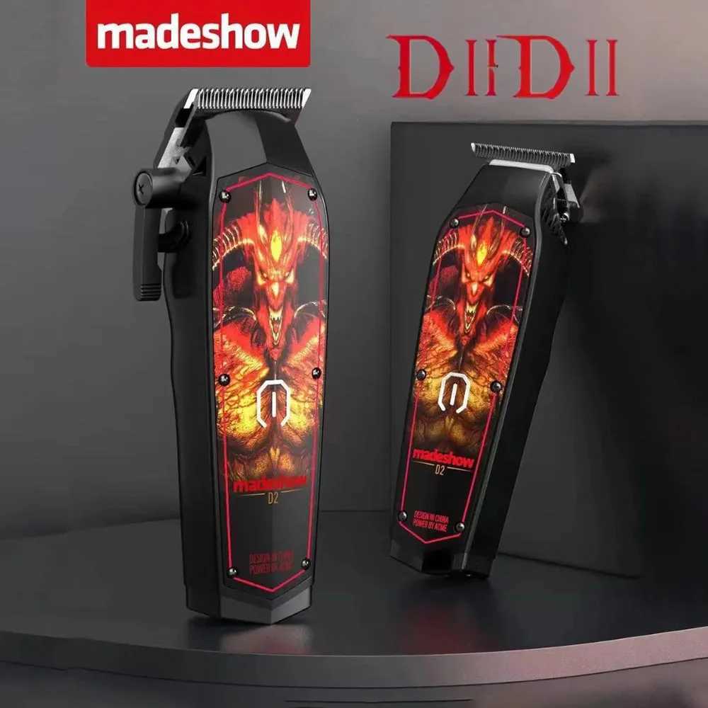 New MadeShow D2 M10M11 Professional Hair Clipper Trimmer Set 01mmMair Cutting Machine Cutting T Blade High Speed High Quality M251029