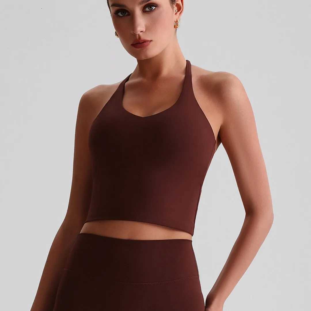 Sexy Tight Sport Butter Top Women Fitness Bra Cross Back Gym Shoulder Strap Underwear Yoga Vest Chest Pad Polyester spandexXJ251029