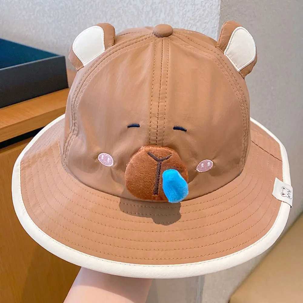 Sweet Kawaii Capybara Baseball Hat Cartoon Sunshade Summer Sunhat Fishmen Hat AntiUV Childrens Peaked Cap Boysgirls251028