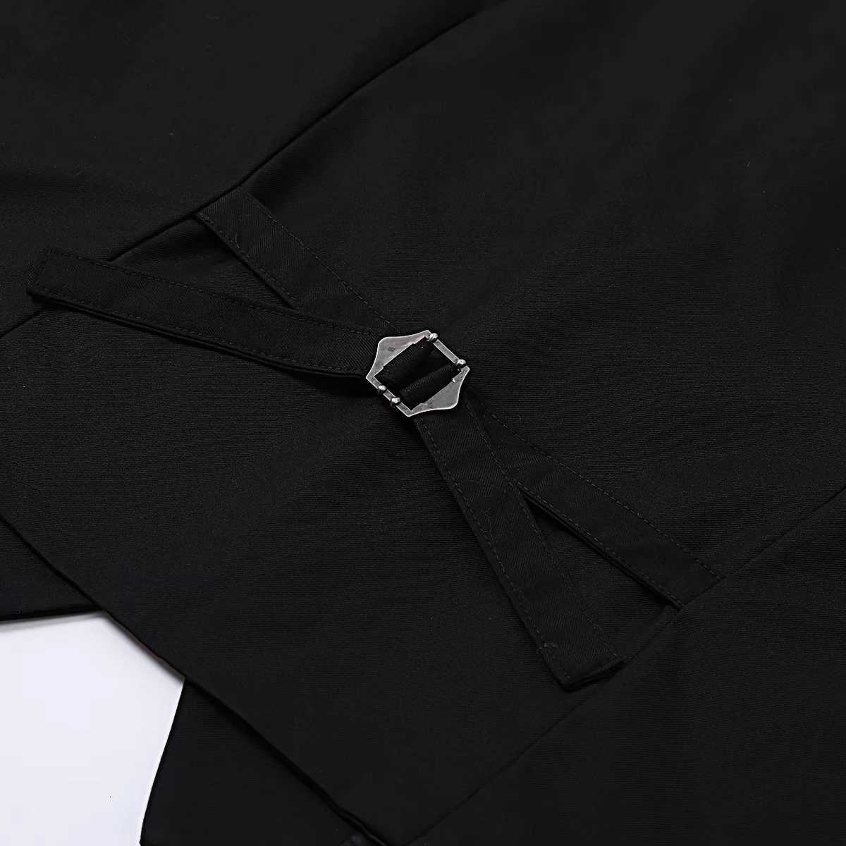 Mens Suit Vest Male Business Formal Wedding Office Birthday Party Outfit Set Easter Church Jacket Black Waistcoat W251029