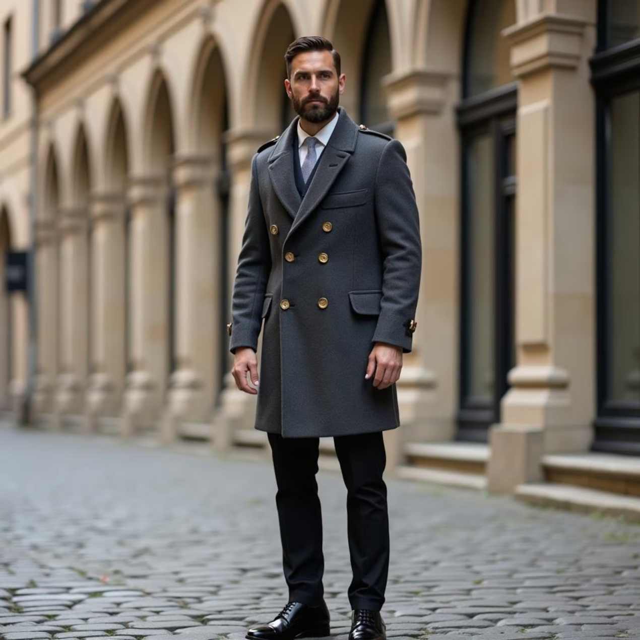 Casual Men Coat Double Breasted Wool Blends Office Work Jacket Blazers Business Occasion Customized One Piece Overcoat