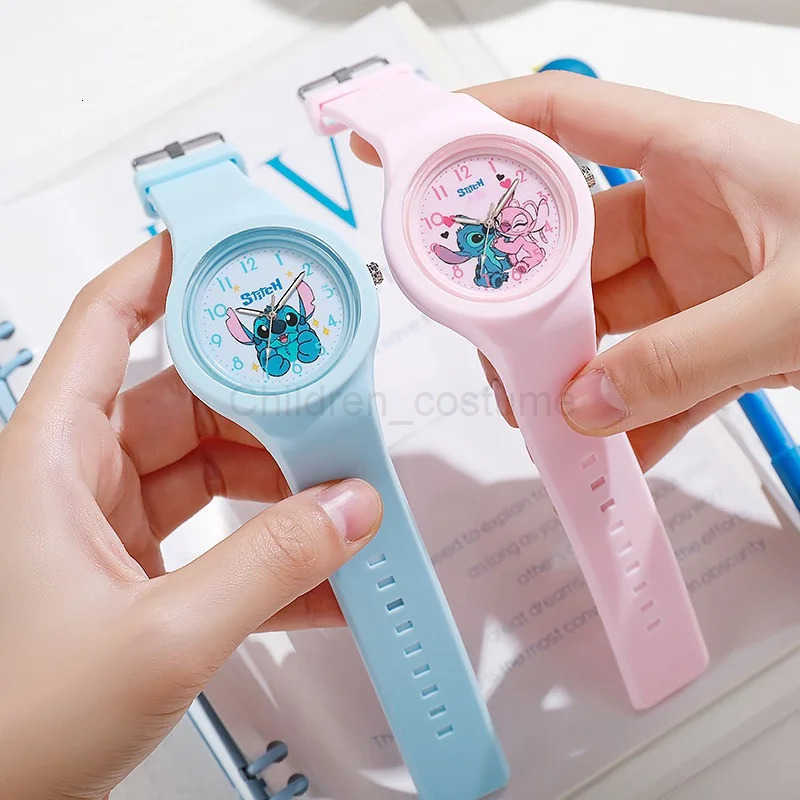 Disney Anime Stitch Watch Kawaii Lilo Stitch Children Watches Sports Silicone Watch Cartoon Stitch Watch Kids Toy Gifts H251029