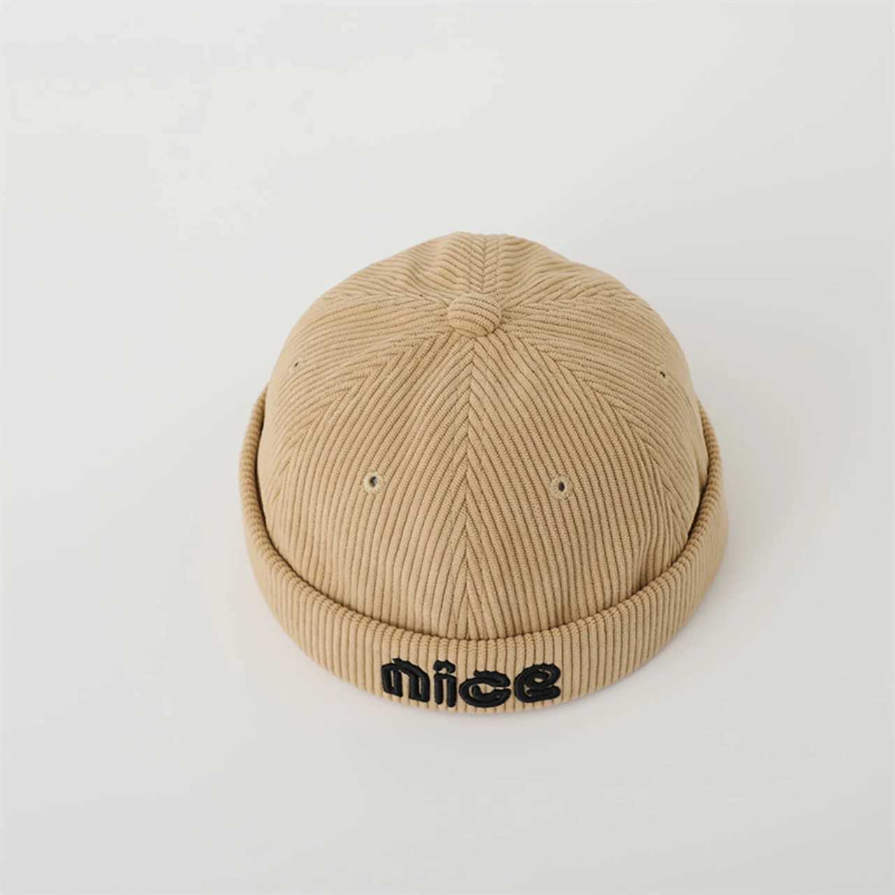 Baby Autumn Corduroy Docker Cap Letter Embroidery Dome Melon Cap Fashion Children Beanie Bonnet Hiphop Kids Brimless Hat 26Year251028
