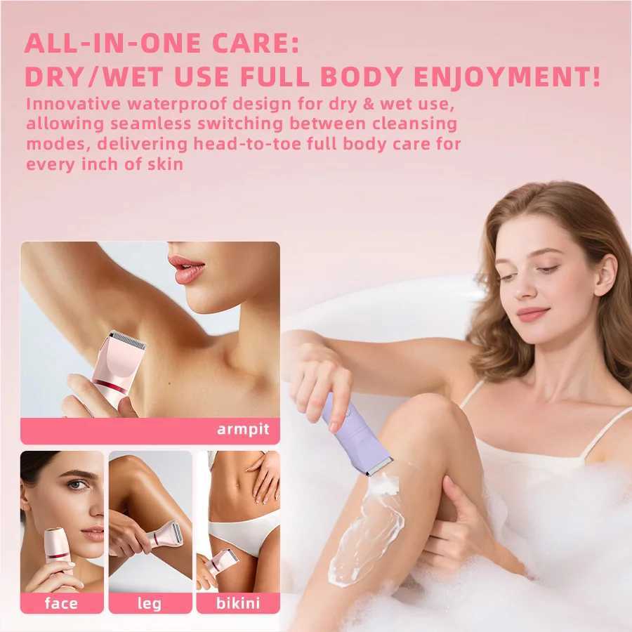 3in1 Hair Removal Shaver Trimmer for Women Men Rechargeable Replaceable Head Full Body Electric RaZOr Portable Epilator J251117