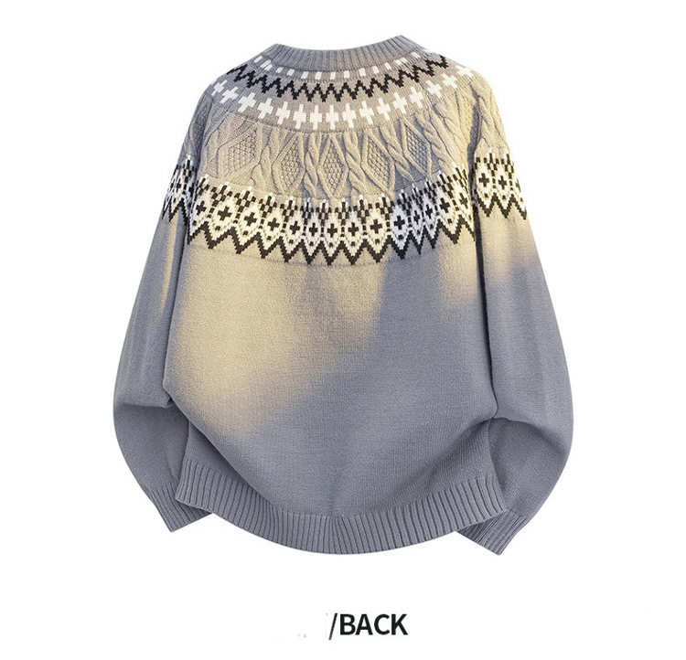 High Quality Clothing Sweaters Pullover Knitwear for men printed Patterned Knitted Sweater Man long sleeve Fashion Vintage Inspired Sweater mens hoodi