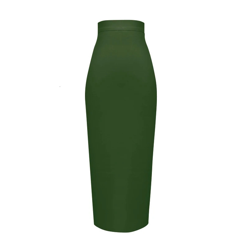 Wholesale Womens Elastic Candy Color Bandage Skirt Bodycon Midi Calf Pencil Skirt For Elegant Ladies Formal Business Skirts 251028