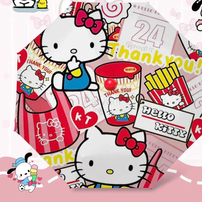 Sanrio Sanrio New Cartoon Umbrella Hello Kitty Kawaii Foldable Child Household Sun Umbrella Automatic Umbrella Sunshade Girl Umbrella L251029