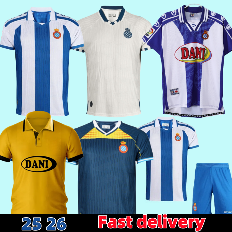 25 26 RCD Espanyol Soccer Jersey 2025 2026 Men kids kit S.GOMEZ CABRERA A.TEJERO SANCHEZ CARDONA C.ROMERO GRAGERA PUADO Football Shirts