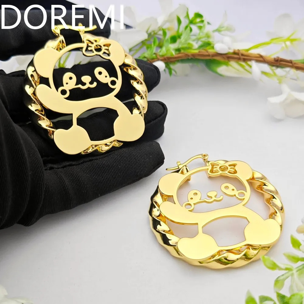 DOREMI Personalized Picture Hoop 30507090MM Custom Name Customize Characters Earrings Twist Thick Earring 251013