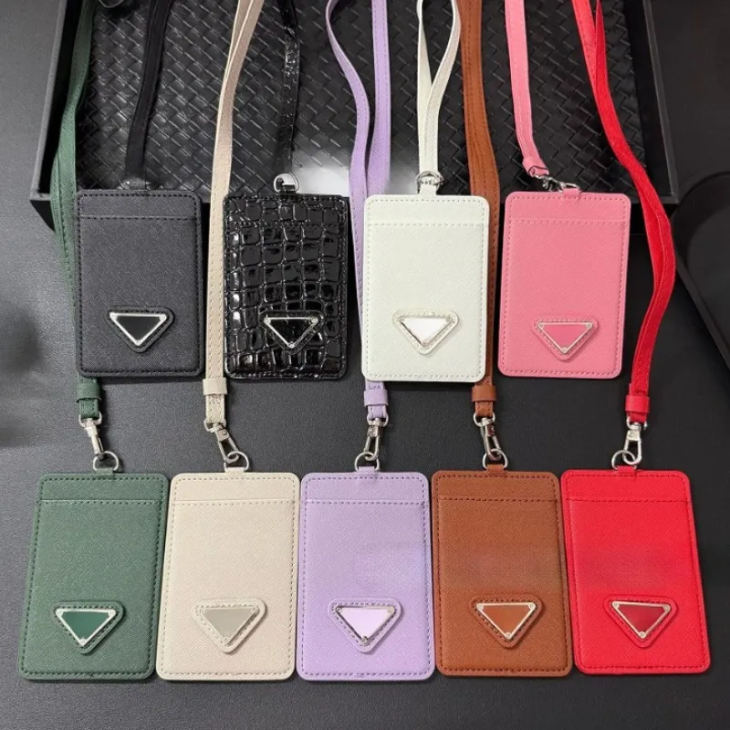 Keychains Lanyards Designer keychain Leather Letter Card Holder Fashion Card Holder High Quality Detachable Lanyard Multiple Colors Daily Versatile Work Life