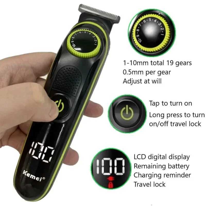 Kemei Electric Hair Clipper Multifunctional Mens Trimmer Electric Shaver Mens Razor Nose Trimmer KM696 Hair Clipper M251029