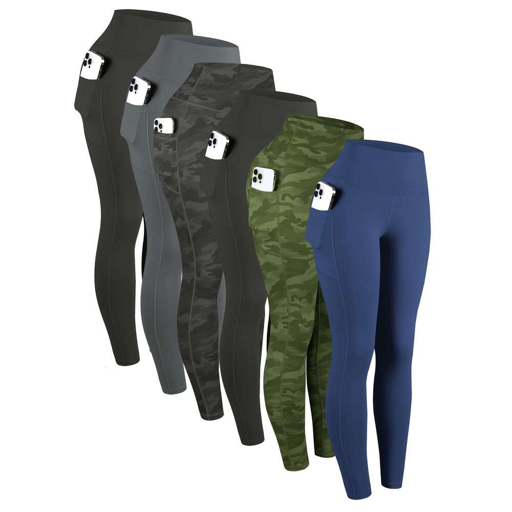 6pcs Women's High-Waisted - Non-See-Through Side All-Season & Casual hine Washable Everyday with Pockets, Womens Leggings, Women Leggings Stretch