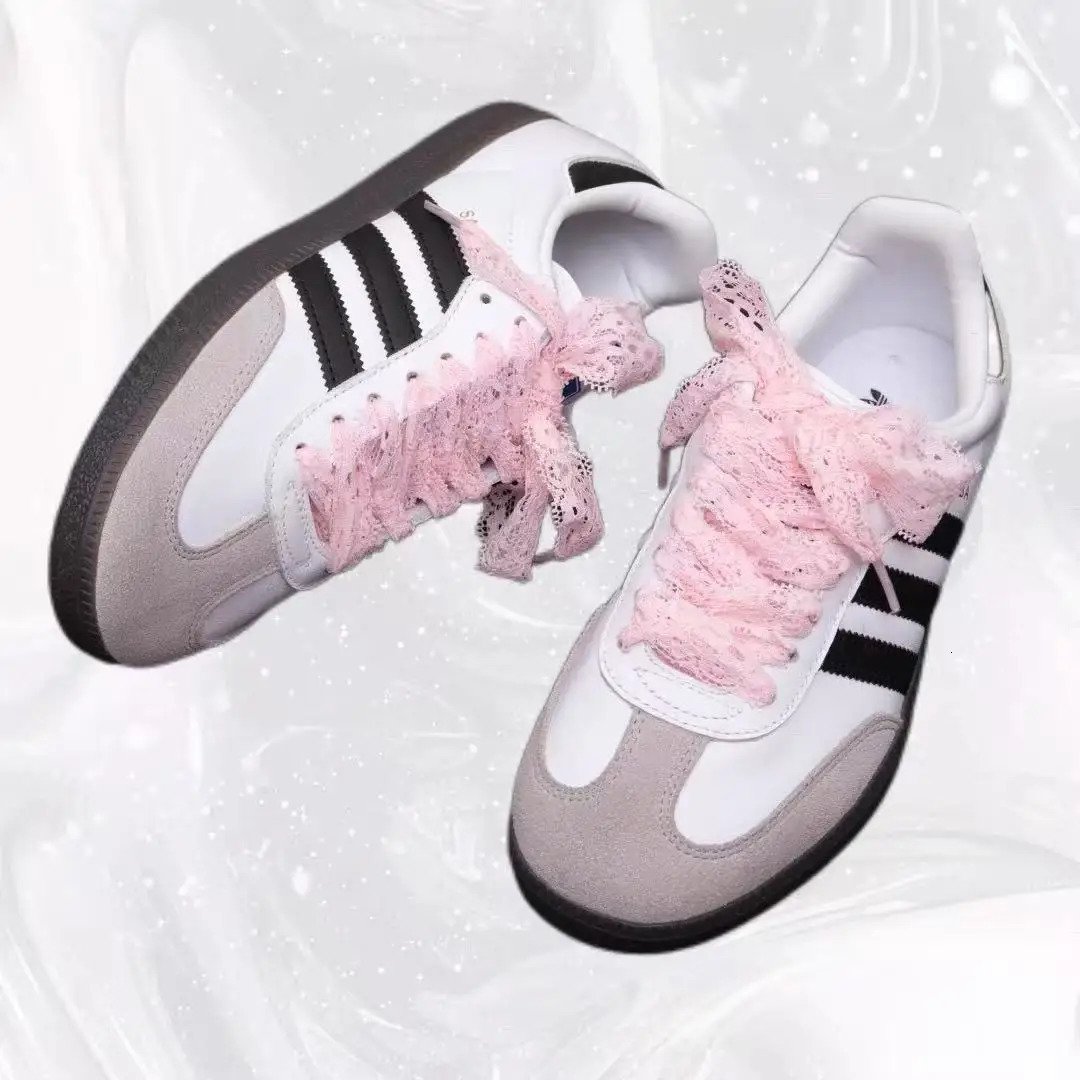 1 Pair 29cm Width Elastic Hollow Fancy Yarn DIY Shoelaces Fashion Sports Casual White Pink DE Traning Shoes Laces Decorat 251029