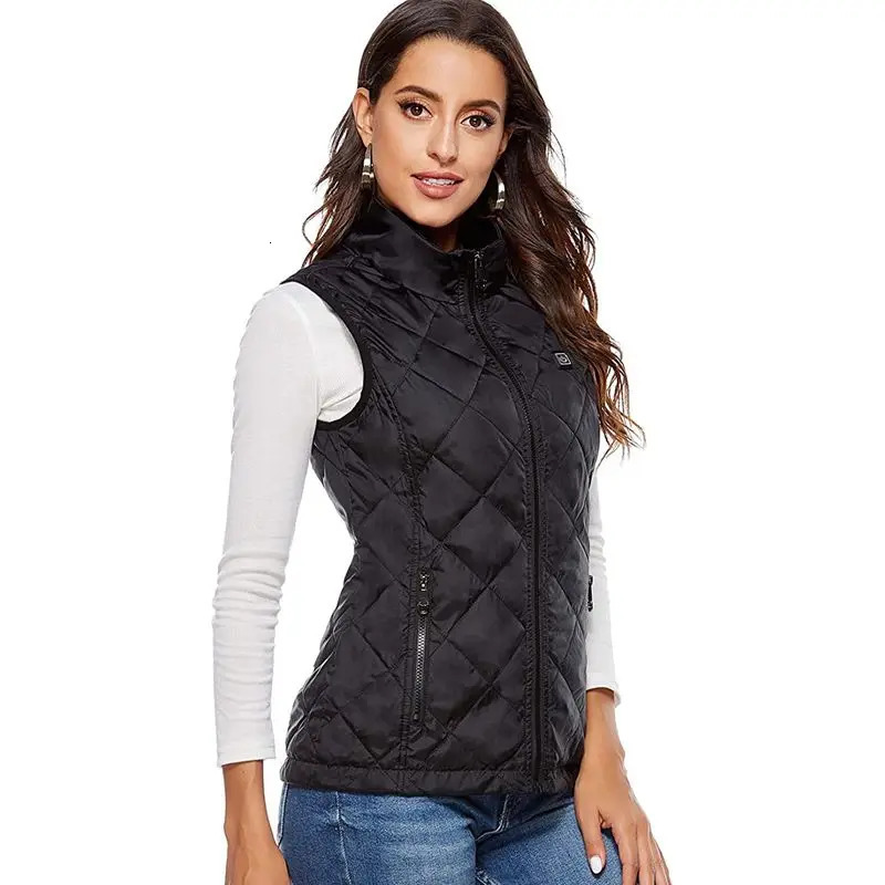 Women Heating Vest Autumn and Winter Cotton Vest USB Infrared Electric Heating suit Women Flexible Thermal Winter Warm Jacket 251029